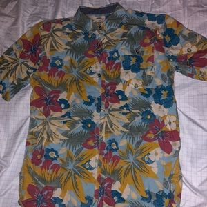Vans floral button up